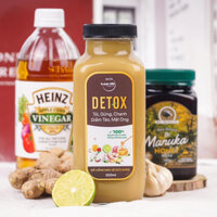 Nước Detox tỏi gừng chanh giấm táo mật ong 500ml