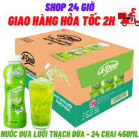 Nước Dưa Lưới Thạch Dừa ADew Thùng  24 Chai 450ml