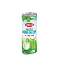 Nước dừa tươi có thịt dừa ZEZO68 lon 330ml – Thùng 24 lon x 330ml