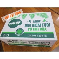 Nước Dừa Xiêm Tươi Có Thịt Dừa - Thùng 24 lon