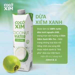 Nước dừa xiêm xanh Cocoxim 1 lít
