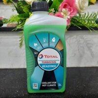 Nước dung dịch làm mát động cơ Total Turbo Cool Ready Mix 1L lít Singapore cho xe máy ga, ô tô, máy vi tính, mẫu mới