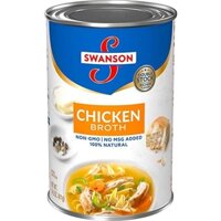 Nước Dùng Gà Nguyên Liệu Tự Nhiên 100%, Không Bột Ngọt Swanson Chicken Broth, Lon 411g (14.5 Oz.)