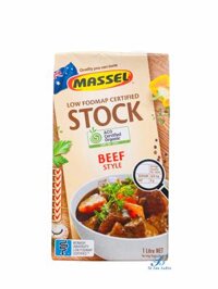 Nước dùng hữu cơ vị bò Massel Organic Liquid Stock Beef Style 1L của Úc