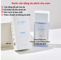 Nước dưỡng hoa hồng cung cấp độ ẩm, dinh dưỡng và cân bằng da với thành phần dịu nhẹ đặc biệt dành cho nam (140 ml) - Atomy Homme Toner For Men  - 애터미 옴므 토너 - Атоми Тонер для Мужчин