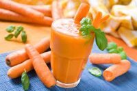 Nước ép cà rốt . quầy cafe