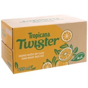Nước ép cam Twister Tropicana thùng 24 chai x 455ml