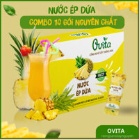 Nước Ép Dứa Trái Cây Nguyên Chất Ovita Bổ Sung Hoa Quả Tươi Ngon Cải Thiện Vitamin & Đẹp Da ( Hộp 10 Gói )