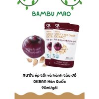 Nước ép hành tây đỏ và tỏi OKBAN HÀN QUỐC ngăn tiểu đường và ổn định huyết áp (thùng 25 gói x 90ml)