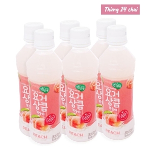 Nước ép lợi khuẩn Woongjin vị đào chai 340ml