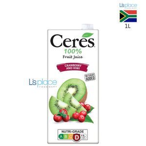 Nước ép nam việt quất và kiwi Ceres Nam Phi hộp 1 lít