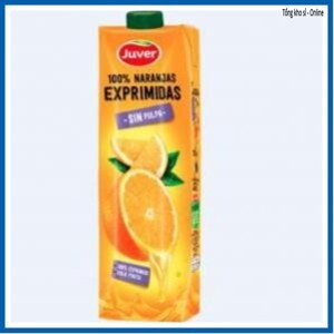 Nước ép nguyên chất Juver vị Cam còn tép 1L