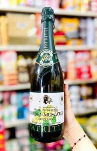 Nước ép Nho vàng có ga Patritti không đường, không cồn 750ml