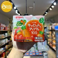 Nước ép Pigeon vị Táo và Cà Rốt ( lốc 3 hộp ) 5m+