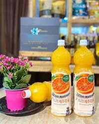 Nước ép quýt Jeju Woongjin Hàn Quốc chai 1.5L – Chai