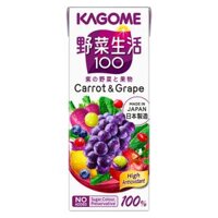 Nước ép rau củ quả, cà rốt và nho Kagome 200ml