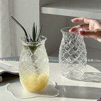 Nước ép Thủy Tinh Giảm Hình Dứa Cà Phê Latte Sữa Cốc Nước Gia Đình Cốc Uống Lạnh