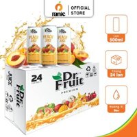 Nước ép trái cây Dr Fruit Premium vị Đào lon 500ml - Thùng 24 lon