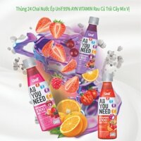Nước Ép UNIF Vitamin Thùng 24 Chai Mix Vị X 300ml