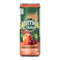 Nước Giải Khát Có Ga Hương Đào & Anh Đào, Sparkling Juice, Peach & Cherry (250ml) - PERRIER & JUICE