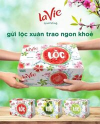 Nước Giải Khát Có Gas Lavie Sparkling 330ML Hương Dưa hấu Kiwi