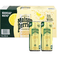 Nước Giải Khát Có Gas Maison Perrier Forever Hương Chanh Vàng - Thùng 10 Lon x 250ml