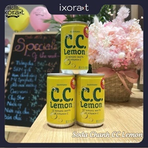 Nước giải khát vitamin C có gas vị chanh CC Lemon lon 330ml
