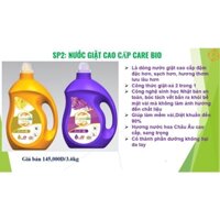 Nước giặt cao cấp CAREBIO đậm đặc như sữa giặt (chai vàng hương nước hoa dịu nhẹ)