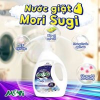 Nước giặt Cao cấp đậm đặc Mori Sugi giặt sạch thơm lâu kháng khuẩn bền màu quần áo can 3L