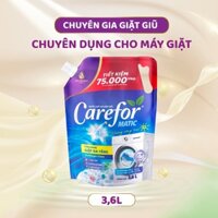 Nước giặt Carefor Matic | chuyên dùng cho máy giặt sạch sâu kháng khuẩn bảo vệ lồng giặt 3.6L