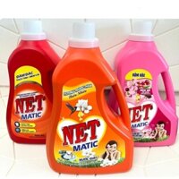 Nước Giặt Đậm Đặc Net Matic Can 3,3kg Màu Đỏ - Cam-Hồng-Tím