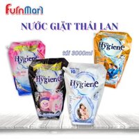 NƯỚC GIẶT HYGIENE túi Lớn 3L Loại bỏ 8 mùi hôi Vết dơ cứng đầu Bảo Vệ Sợi Vải Và Lưu Hương Thơm Ngát