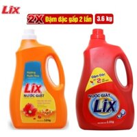 Nước Giặt LIX 3,6 kg 💝Tẩy Sạch Vết Bẩn💝 Dùng Cho Giặt Tay Và Máy GIặt