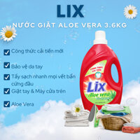 Nước Giặt Lix Đậm Đặc Nha Đam Aloevera 3.6KG - Lixco Việt Nam