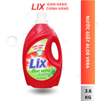 Nước Giặt Lix Đậm Đặc Nha Đam Aloevera 3.6KG - Lixco Việt Nam nước  giặt