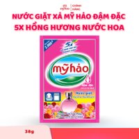 Nước Giặt Mỹ Hảo 5x - Hồng Hương Nước Hoa Pháp - 38g/ Gói - 10 Gói
