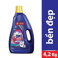 Nước giặt Omo Matic Bền Đẹp cửa trước chai 4.2 kg