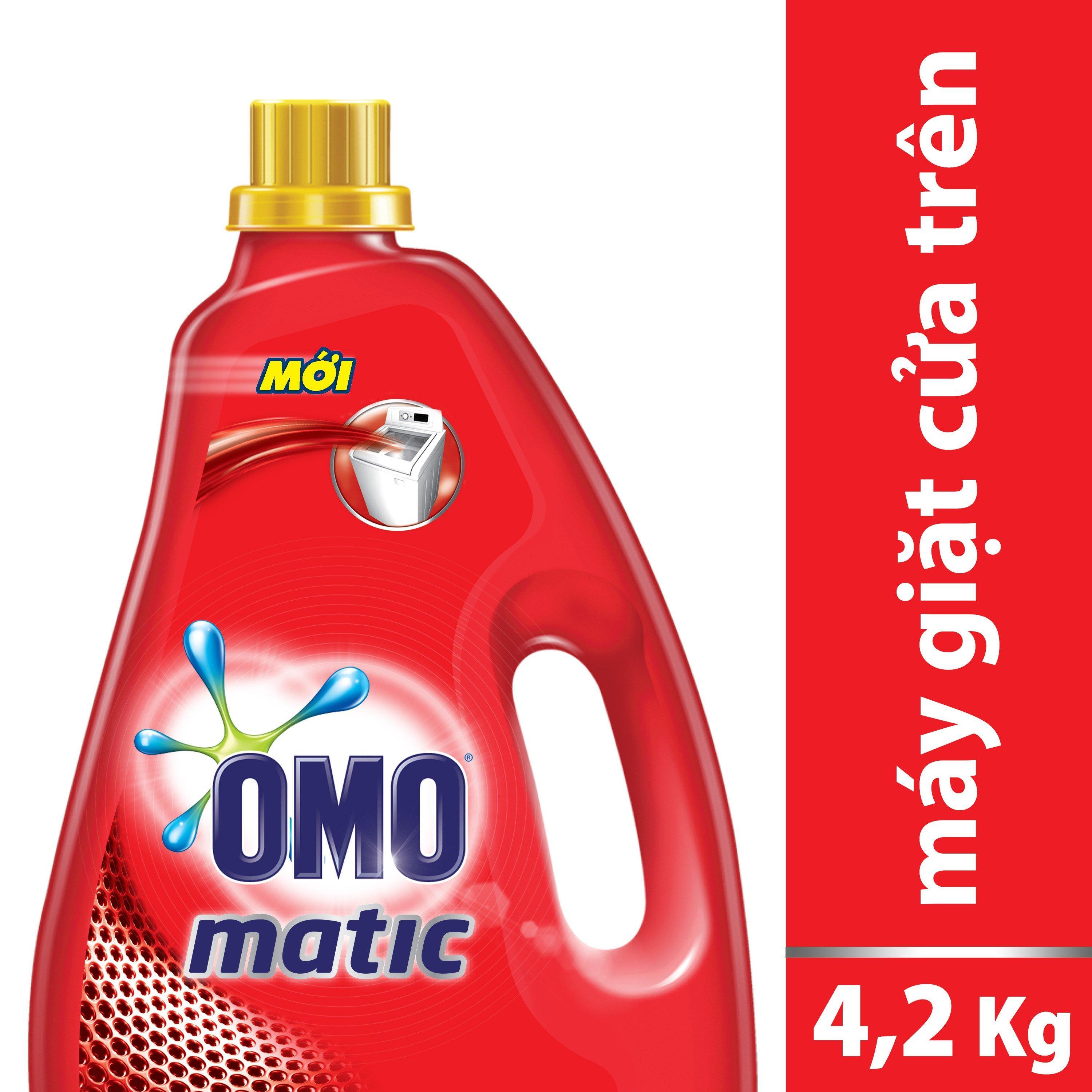 Nước giặt Omo Matic cho máy giặt cửa trên - chai 4.2kg
