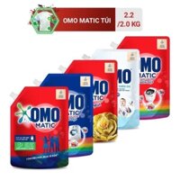 Nước giặt Omo matic cho máy giặt cửa trên loại túi tiện dụng 2,2kg