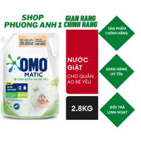 Nước giặt OMO Matic cho Quần áo Bé yêu túi 2.8kg