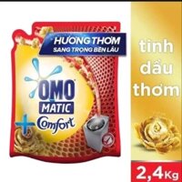 Nước giặt OMO Matic Comfort tinh dầu thơm cho máy giặt cửa trên gói 2.4kg