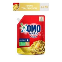 Nước giặt OMO Matic Comfort tinh dầu thơm cho máy giặt cửa trên gói 1,8kg