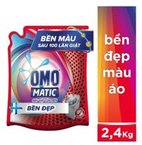 Nước Giặt Omo Matic Cửa Trên Bền Đẹp Túi 2.4kg