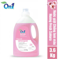 Nước giặt ON1 chống lem màu hương Fresh Sakura 3.6kg