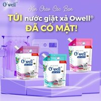 Nước Giặt owell, Nước Giặt Xả Owell Hương Nước Hoa, Hương Tinh Dầu, Hương Sảng Khoái - Mẫu Mới - Bao Bì Túi Mới - 3.8Kg