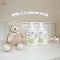 Nước giặt quần áo cho bé Nappi can 1 lít, nước giặt chiết xuất dầu cọ cho trẻ sơ sinh - Monnie Kids