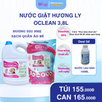 Nước giặt quần áo cho máy giặt cửa ngang / cửa trước / giặt tay Oclean Orenji can tiết kiệm 3,8l