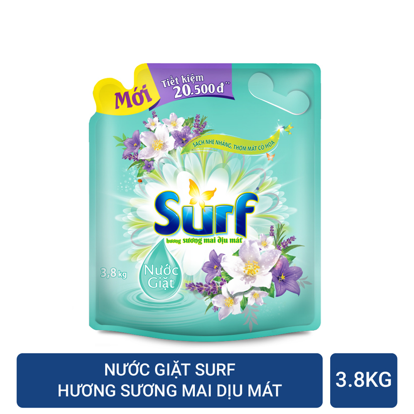 Nước giặt Surf hương hoa cỏ diệu kì 3.8kg