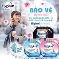 Nước giặt Thái Lan Hygiene túi 1800ml kết hợp xả vải giúp áo quần thơm lâu hàng chính hãng //
