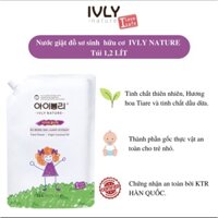Nước giặt, xả cho trẻ sơ sinh IVLY NATURE hương hoa dạng túi 1200ml, nhập khẩu Hàn Quốc ivly008